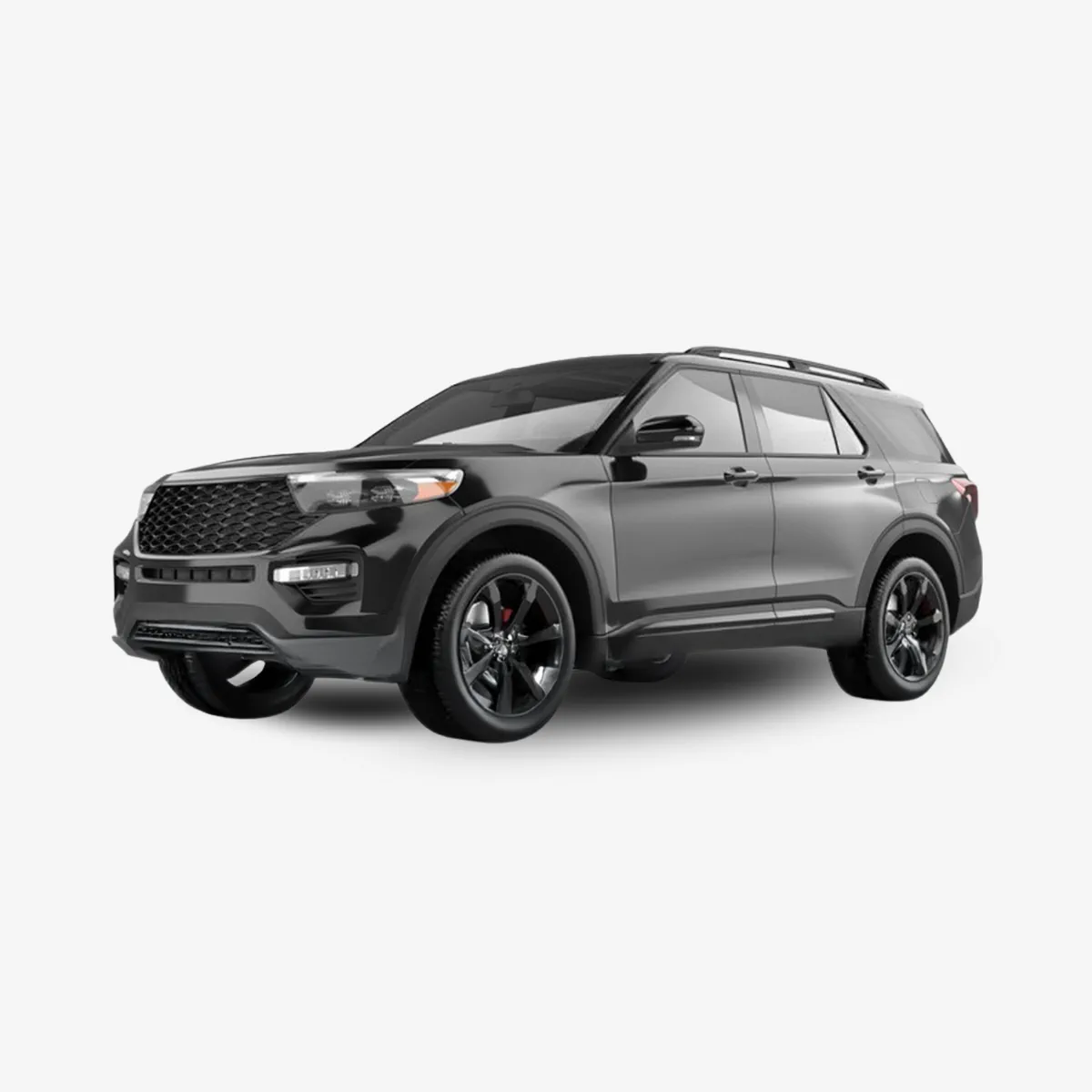 A black SUV shown in profile.